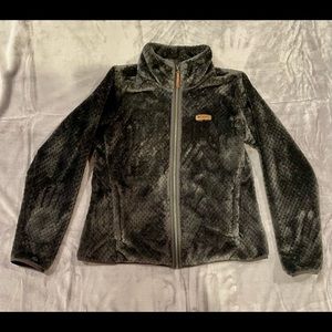 Columbia Fire Side II Fleece Jacket, Charcoal/Dk Gray, Size Large - EUC